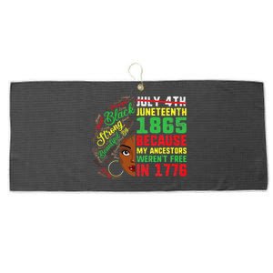 Juneteenth Outfit  June 19th Afro Curly Hair Large Microfiber Waffle Golf Towel