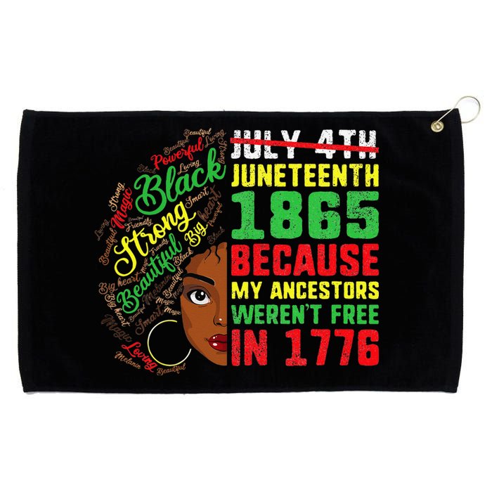 Juneteenth Outfit  June 19th Afro Curly Hair Grommeted Golf Towel