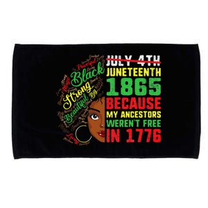 Juneteenth Outfit  June 19th Afro Curly Hair Microfiber Hand Towel