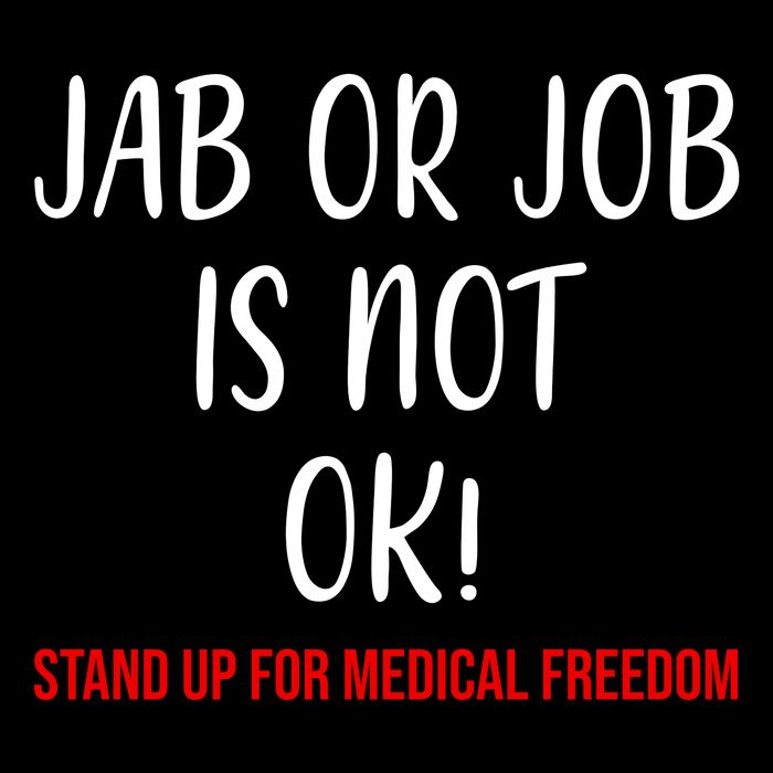 Jab Or Job Is Not Ok Stand Up For Medical Freedom Flatbill Hat