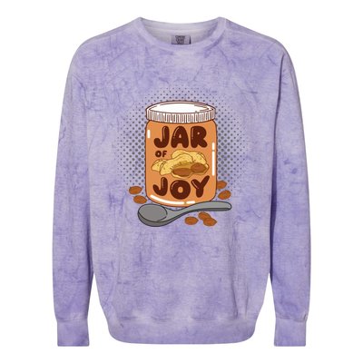 Jar Of Joy Design For Peanut Butter Lovers Gift Colorblast Crewneck Sweatshirt