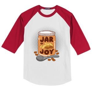 Jar Of Joy Design For Peanut Butter Lovers Gift Kids Colorblock Raglan Jersey