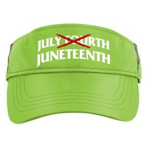 Juneteenth Over July 4th Novelty Juneteenth Gift Adult Drive Performance Visor