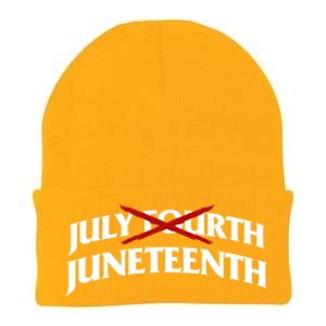 Juneteenth Over July 4th Novelty Juneteenth Gift Knit Cap Winter Beanie