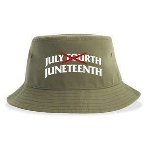 Juneteenth Over July 4th Novelty Juneteenth Gift Sustainable Bucket Hat