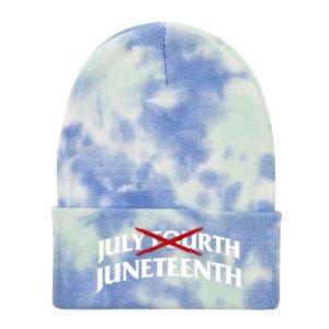 Juneteenth Over July 4th Novelty Juneteenth Gift Tie Dye 12in Knit Beanie