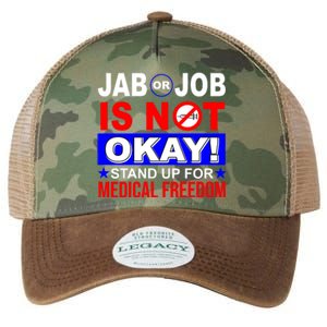 Jab Or Job Is Not Okay Medical Freedom Nurses Legacy Tie Dye Trucker Hat