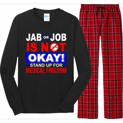 Jab Or Job Is Not Okay Medical Freedom Nurses Long Sleeve Pajama Set