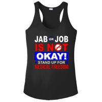 Jab Or Job Is Not Okay Medical Freedom Nurses Ladies PosiCharge Competitor Racerback Tank