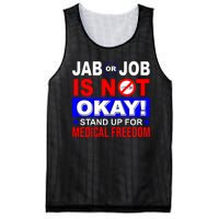 Jab Or Job Is Not Okay Medical Freedom Nurses Mesh Reversible Basketball Jersey Tank