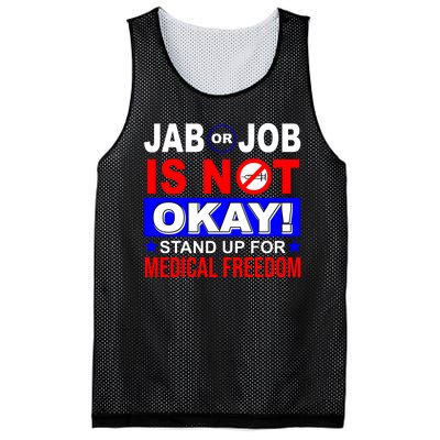 Jab Or Job Is Not Okay Medical Freedom Nurses Mesh Reversible Basketball Jersey Tank