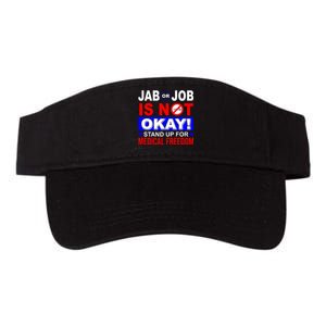 Jab Or Job Is Not Okay Medical Freedom Nurses Valucap Bio-Washed Visor