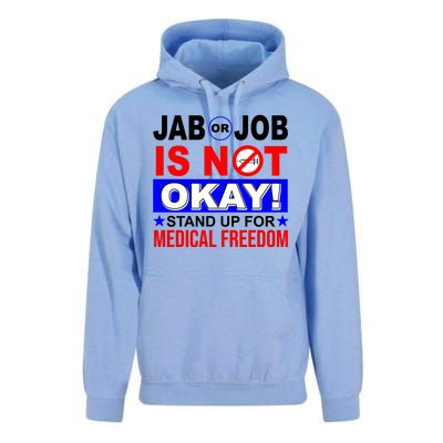 Jab Or Job Is Not Okay Medical Freedom Nurses Unisex Surf Hoodie