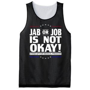 Jab Or Job Is Not Okay Support Medical Workers Mesh Reversible Basketball Jersey Tank