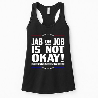 Jab Or Job Is Not Okay Support Medical Workers Womens Tank Top