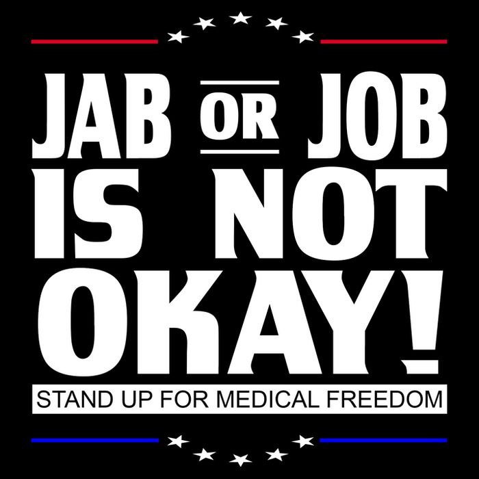 Jab Or Job Is Not Okay Support Medical Workers Women's V-Neck T-Shirt