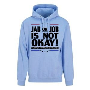 Jab Or Job Is Not Okay Support Medical Workers Unisex Surf Hoodie