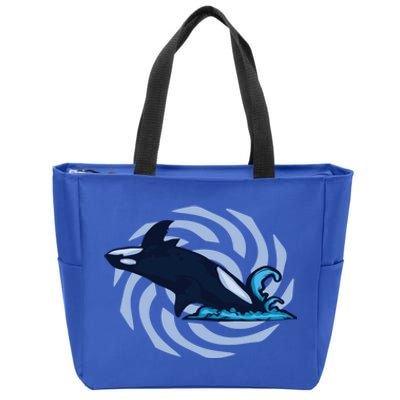 Jumping Orca Killer Whale Gift Save The Whales Gift Zip Tote Bag