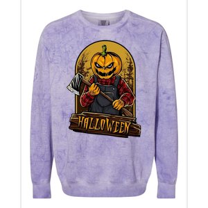 Jack O Lantern Reaper Pumpkin Colorblast Crewneck Sweatshirt