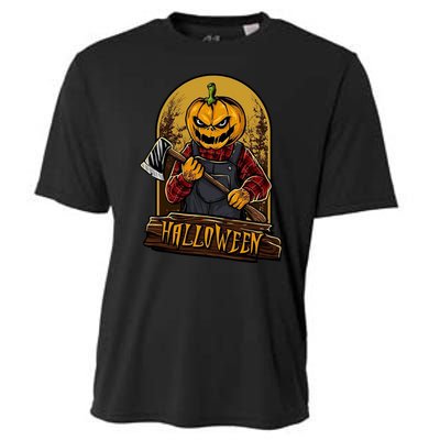 Jack O Lantern Reaper Pumpkin Cooling Performance Crew T-Shirt