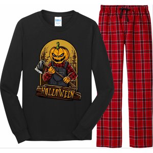 Jack O Lantern Reaper Pumpkin Long Sleeve Pajama Set