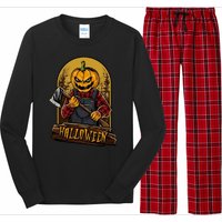 Jack O Lantern Reaper Pumpkin Long Sleeve Pajama Set