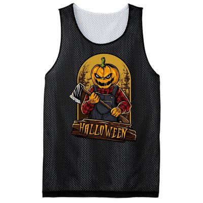 Jack O Lantern Reaper Pumpkin Mesh Reversible Basketball Jersey Tank