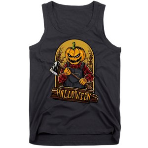 Jack O Lantern Reaper Pumpkin Tank Top