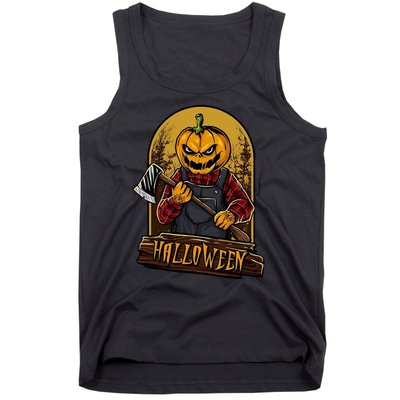 Jack O Lantern Reaper Pumpkin Tank Top