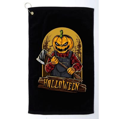 Jack O Lantern Reaper Pumpkin Golf Towel