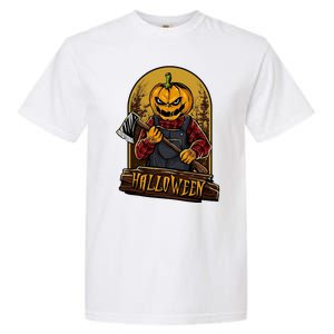 Jack O Lantern Reaper Pumpkin Garment-Dyed Heavyweight T-Shirt