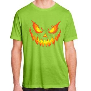 Jack O Lantern Scary Carved Pumpkin Face Halloween Adult ChromaSoft Performance T-Shirt