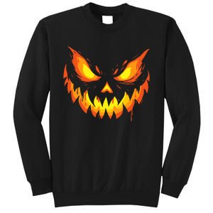 Jack O Lantern Scary Carved Pumpkin Face Halloween Sweatshirt