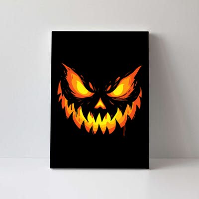 Jack O Lantern Scary Carved Pumpkin Face Halloween Canvas