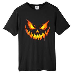 Jack O Lantern Scary Carved Pumpkin Face Halloween Tall Fusion ChromaSoft Performance T-Shirt