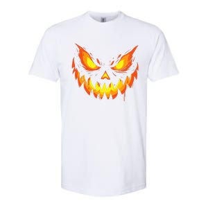 Jack O Lantern Scary Carved Pumpkin Face Halloween Softstyle CVC T-Shirt