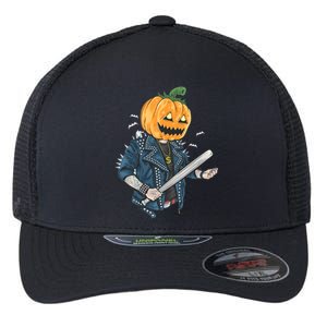 Jack O Lantern Gangster Gang Flexfit Unipanel Trucker Cap