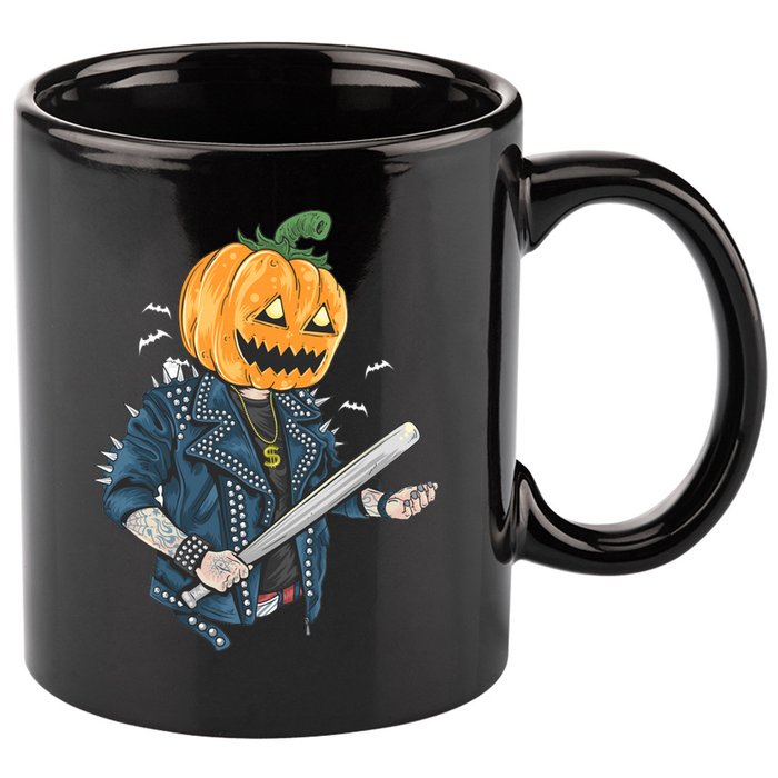 Jack O Lantern Gangster Gang 11oz C Handle Ceramic Mug