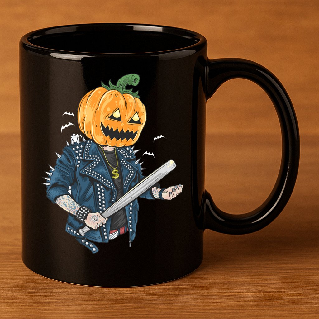Jack O Lantern Gangster Gang 11oz C Handle Ceramic Mug