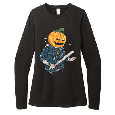 Jack O Lantern Gangster Gang Womens CVC Long Sleeve Shirt