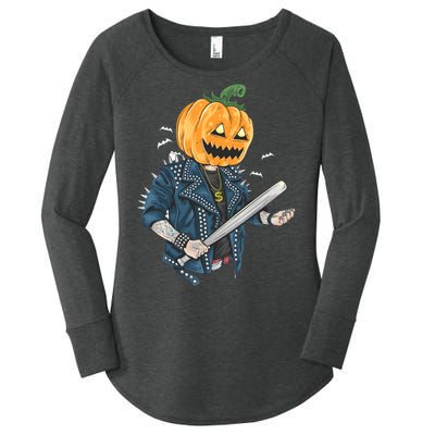 Jack O Lantern Gangster Gang Women's Perfect Tri Tunic Long Sleeve Shirt