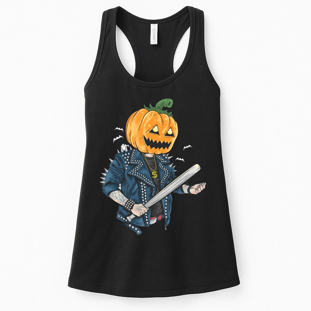Jack O Lantern Gangster Gang Womens Tank Top