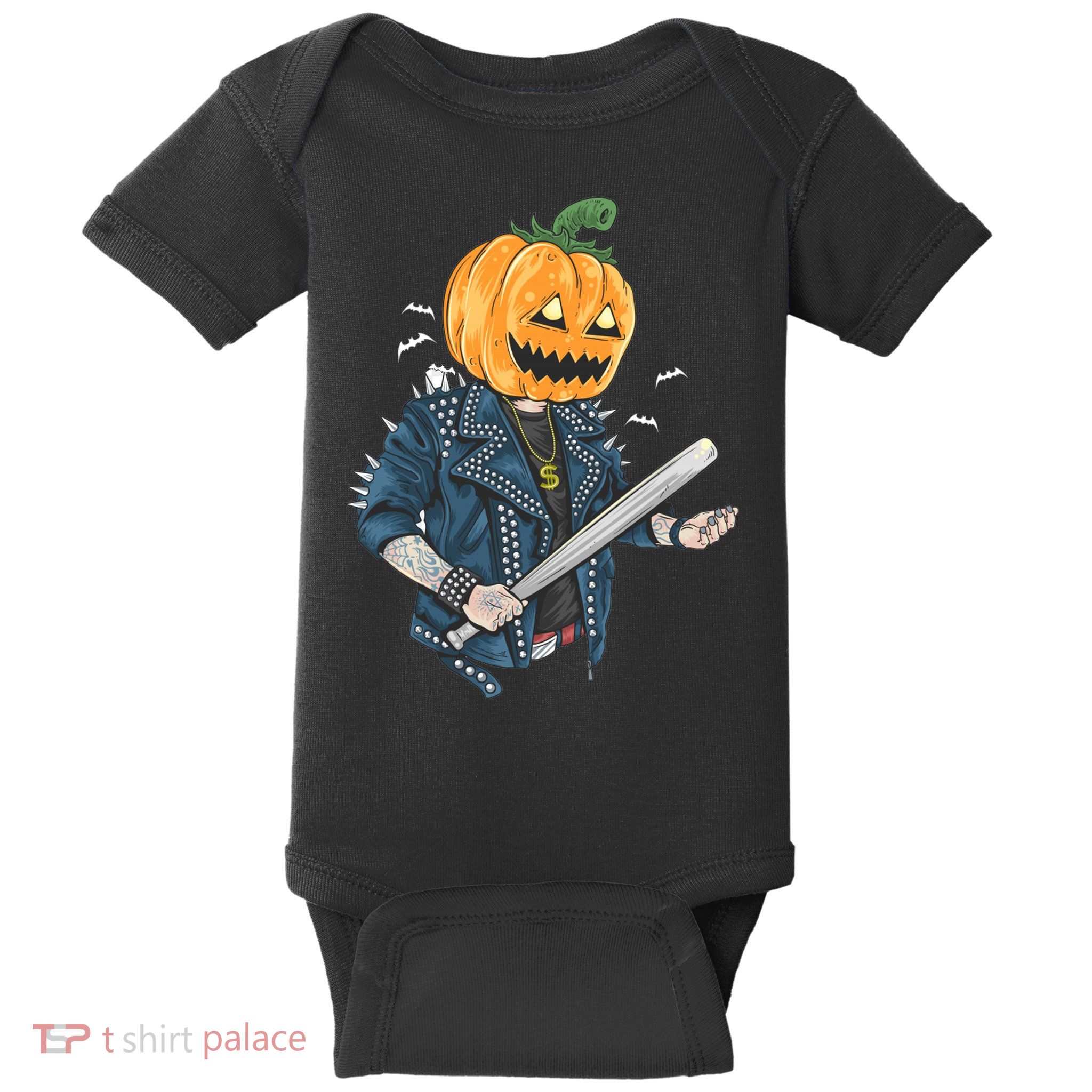 Jack O Lantern Gangster Gang Baby Bodysuit