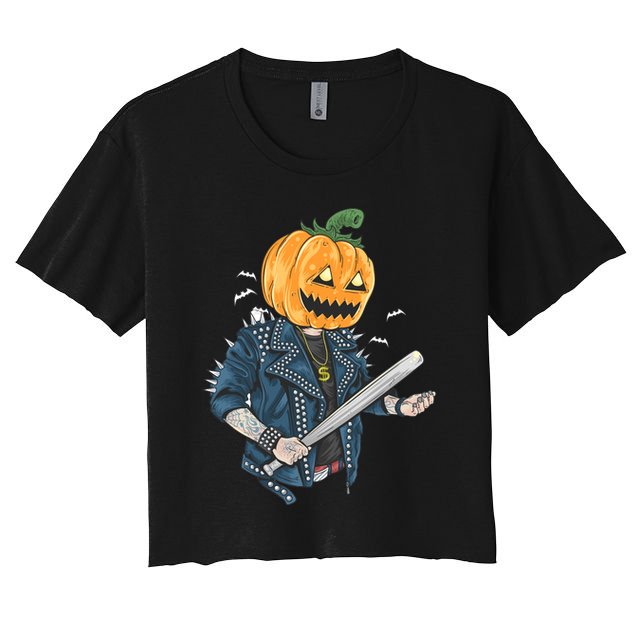 Jack O Lantern Gangster Gang Crop Top