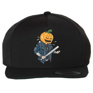 Jack O Lantern Gangster Gang Wool Snapback Cap