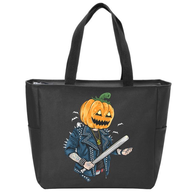 Jack O Lantern Gangster Gang Zip Tote Bag