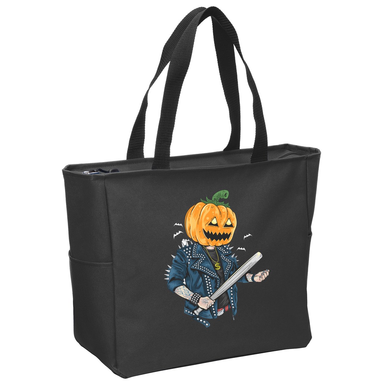 Jack O Lantern Gangster Gang Zip Tote Bag