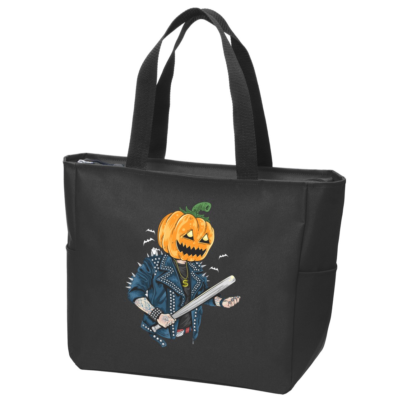 Jack O Lantern Gangster Gang Zip Tote Bag