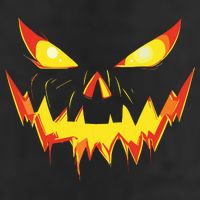 Jack O Lantern Face Pumpkin Scary Halloween Costume Funny 7 Panel Mesh Trucker Snapback Hat