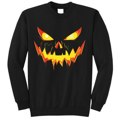 Jack O Lantern Face Pumpkin Scary Halloween Costume Funny Sweatshirt